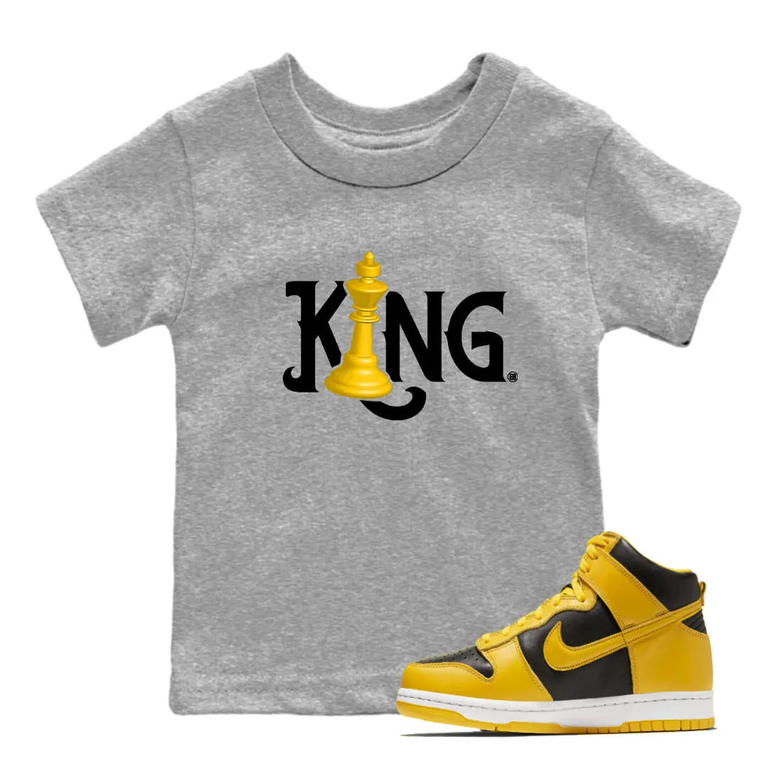 Pollen Beautifully crafted High King Sneaker Dunk Tees SNRT Kids Cost-efficient - Chess