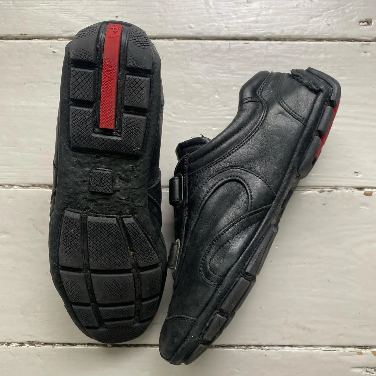 Prada Driving Loafer Strap Shoes