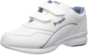 Propét womens Tour Walker Medicare/Hcpcs Code A5500 Diabetic walking shoes, White/Blue, 9.5 Wide US