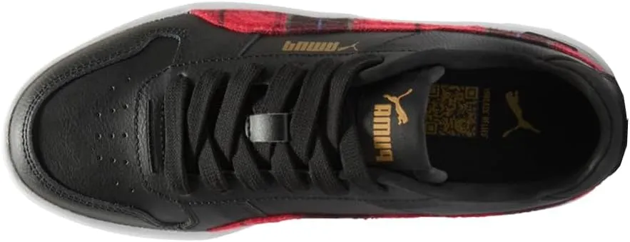 PUMA Unisex-Child Street Shoes Carina Mid Sneaker, Black Gold, 1 US Little Kid