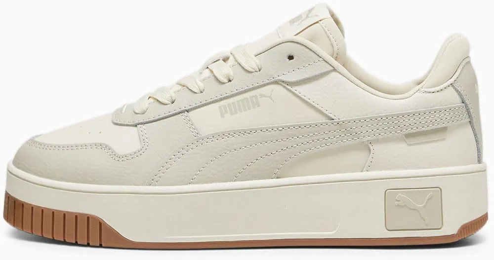 PUMA Women's Carina Street Lace Up Sneaker Alpine Snow/Desert Dust 9 Medium US