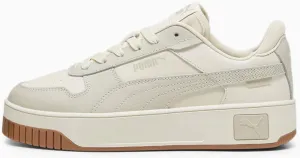 PUMA Women's Carina Street Lace Up Sneaker Alpine Snow/Desert Dust 9 Medium US