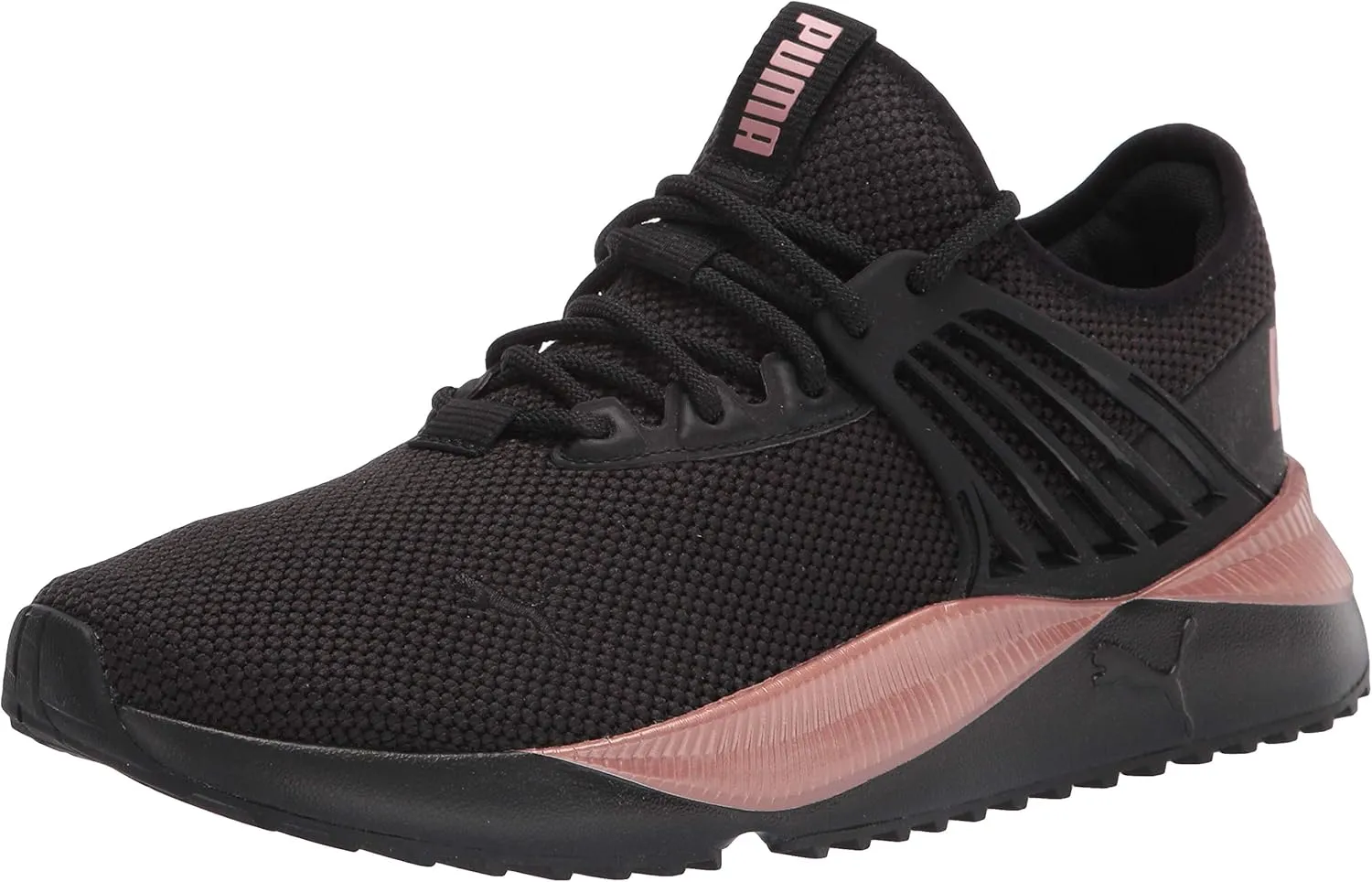 PUMA Womens Pacer Future Sneaker, PUMA Womens Black-Rose Gold, 10