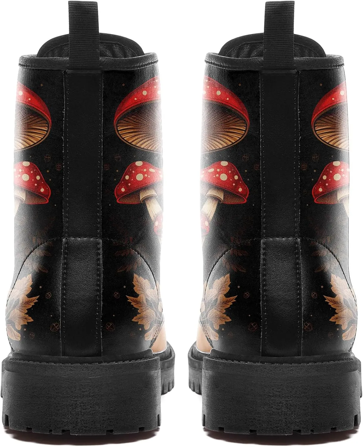 Punk Combat Boots, Stylish Motorcycle Booties for Men & Women, Waterproof Work Boot with Artistic Design