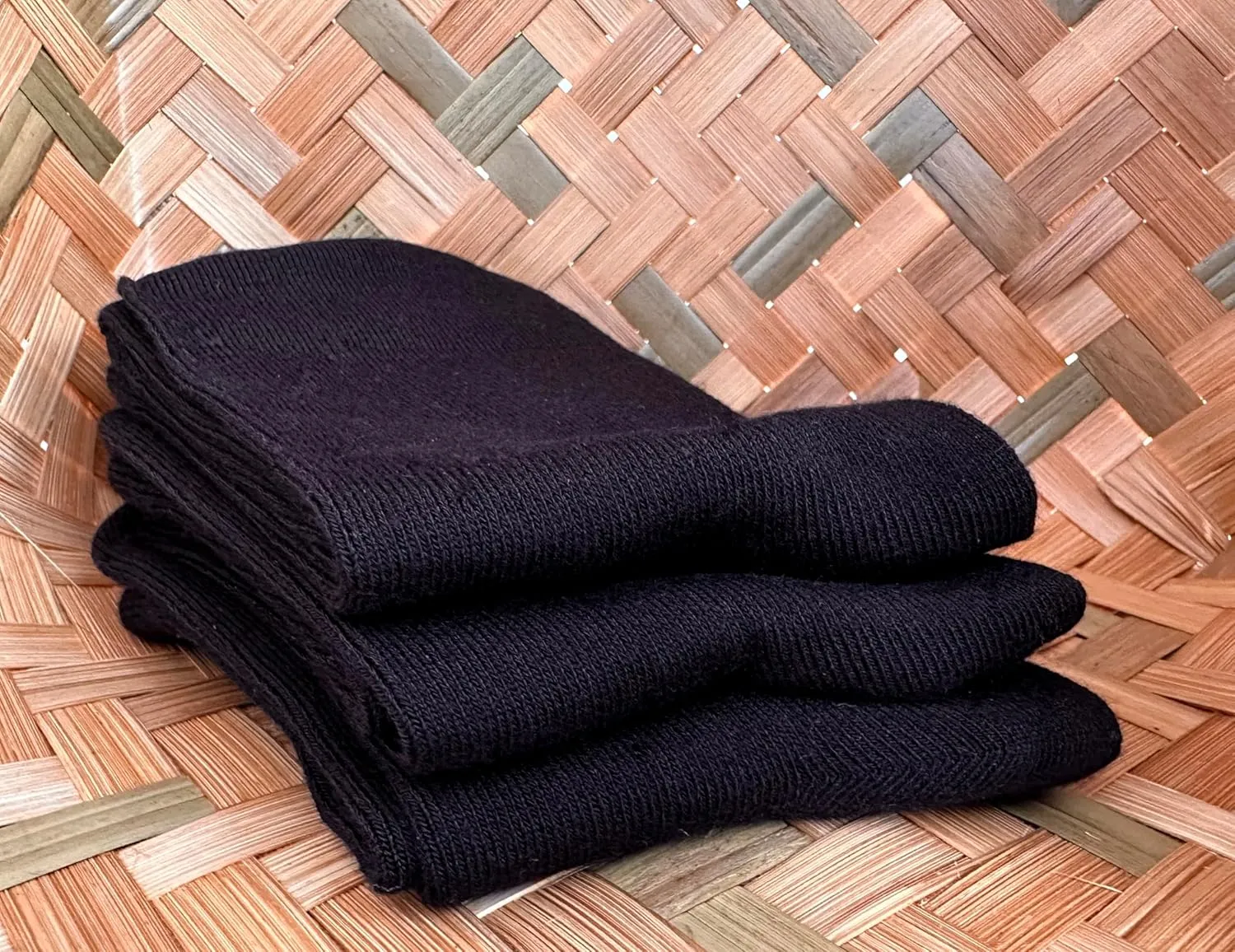 Rambutan Kids (3 Pack) Comfort Seam Plain Color Rayon derived from bamboo School Socks