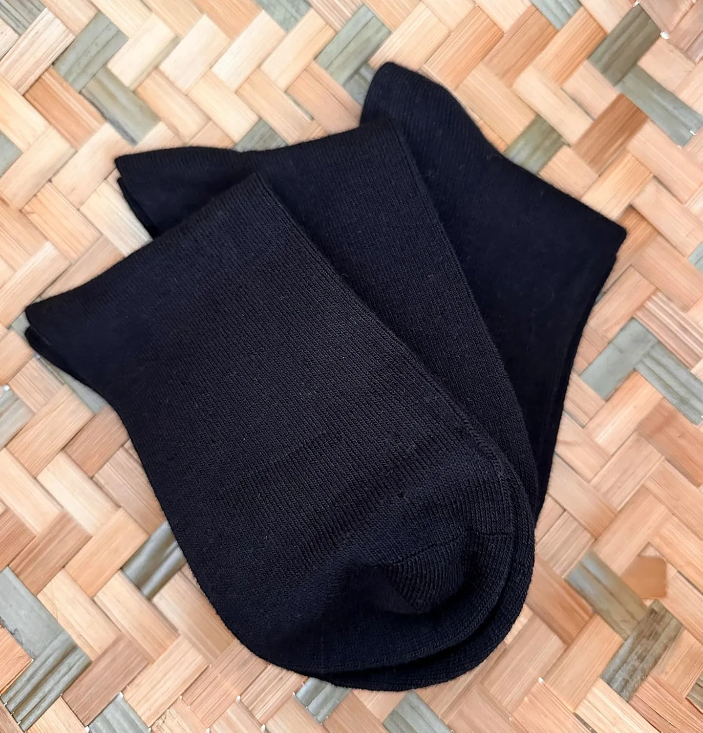Rambutan Kids (3 Pack) Comfort Seam Plain Color Rayon derived from bamboo School Socks