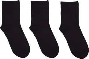 Rambutan Kids (3 Pack) Comfort Seam Plain Color Rayon derived from bamboo School Socks