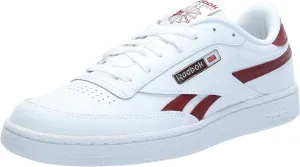 Reebok Unisex Club C Revenge Sneaker, White/Rich Maroon/White, 10.5 US Men