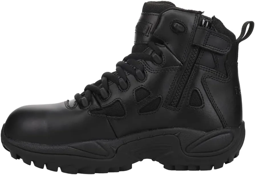 Reebok Womens Rapid Response Rb 6 Inch Electrical Composite Toe Work Safety Shoes Casual - Black