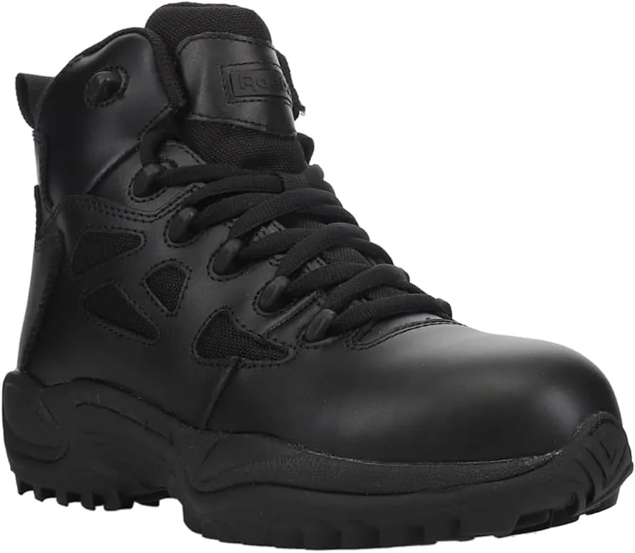 Reebok Womens Rapid Response Rb 6 Inch Electrical Composite Toe Work Safety Shoes Casual - Black