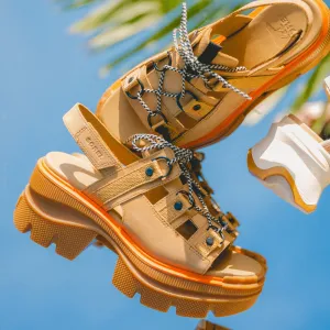 REIN CB LACE PLATFORM - CARIBOU - LEATHER