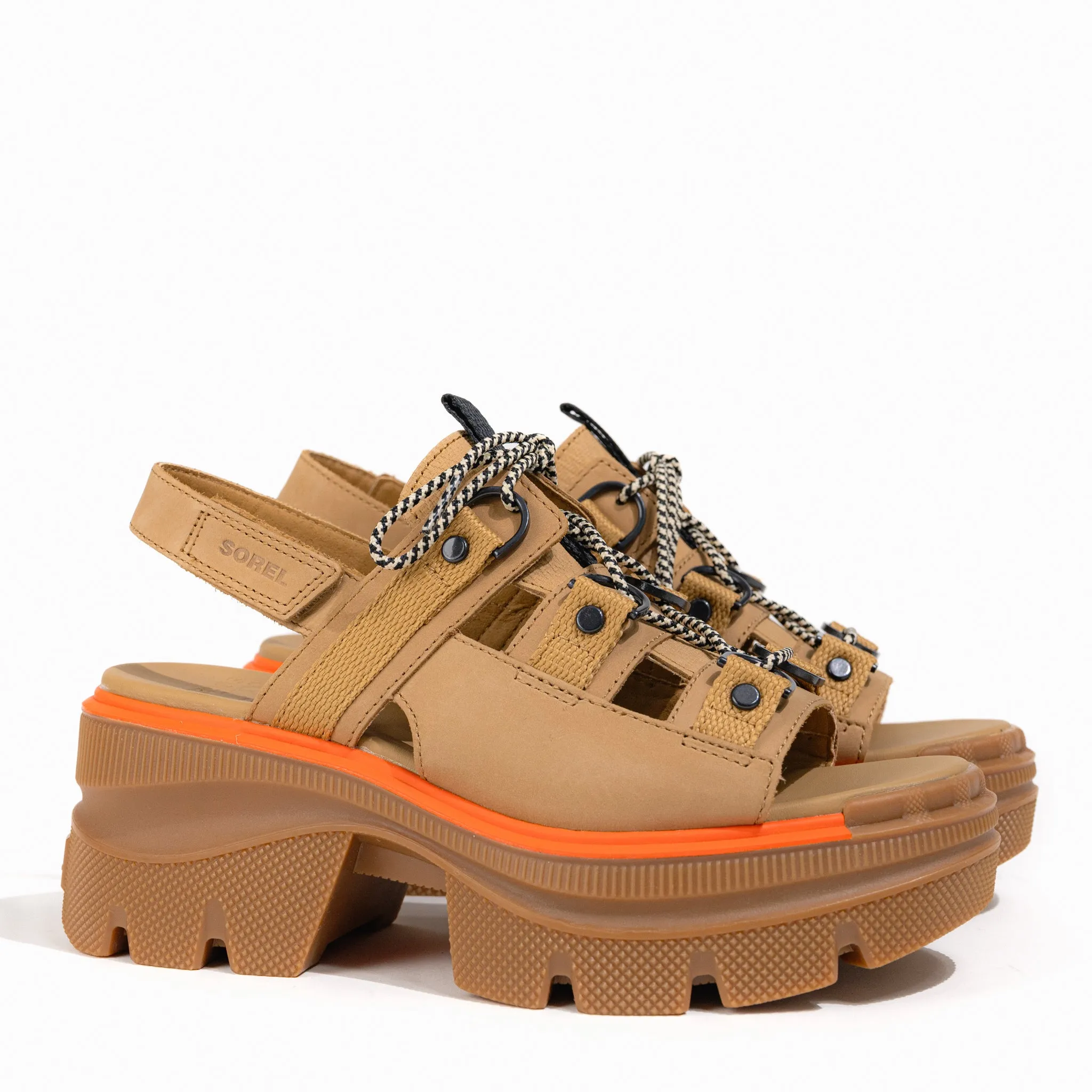REIN CB LACE PLATFORM - CARIBOU - LEATHER