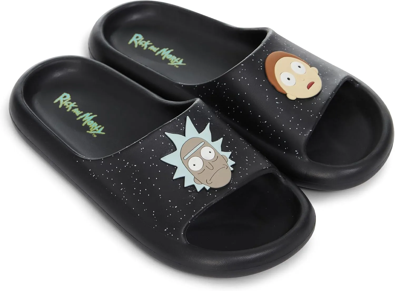 RICK AND MORTY Mens Comfort Slides - Officially licensed Cushion Slides - Rick Sanchez and Morty Smith