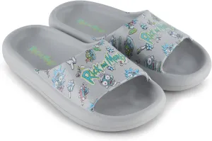 RICK AND MORTY Mens Comfort Slides - Officially licensed Cushion Slides - Rick Sanchez and Morty Smith