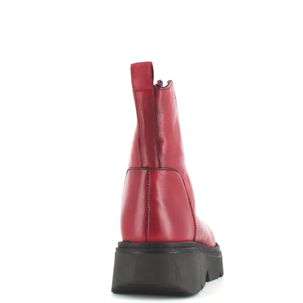Rizzoli Military Front Zipper Boot Red