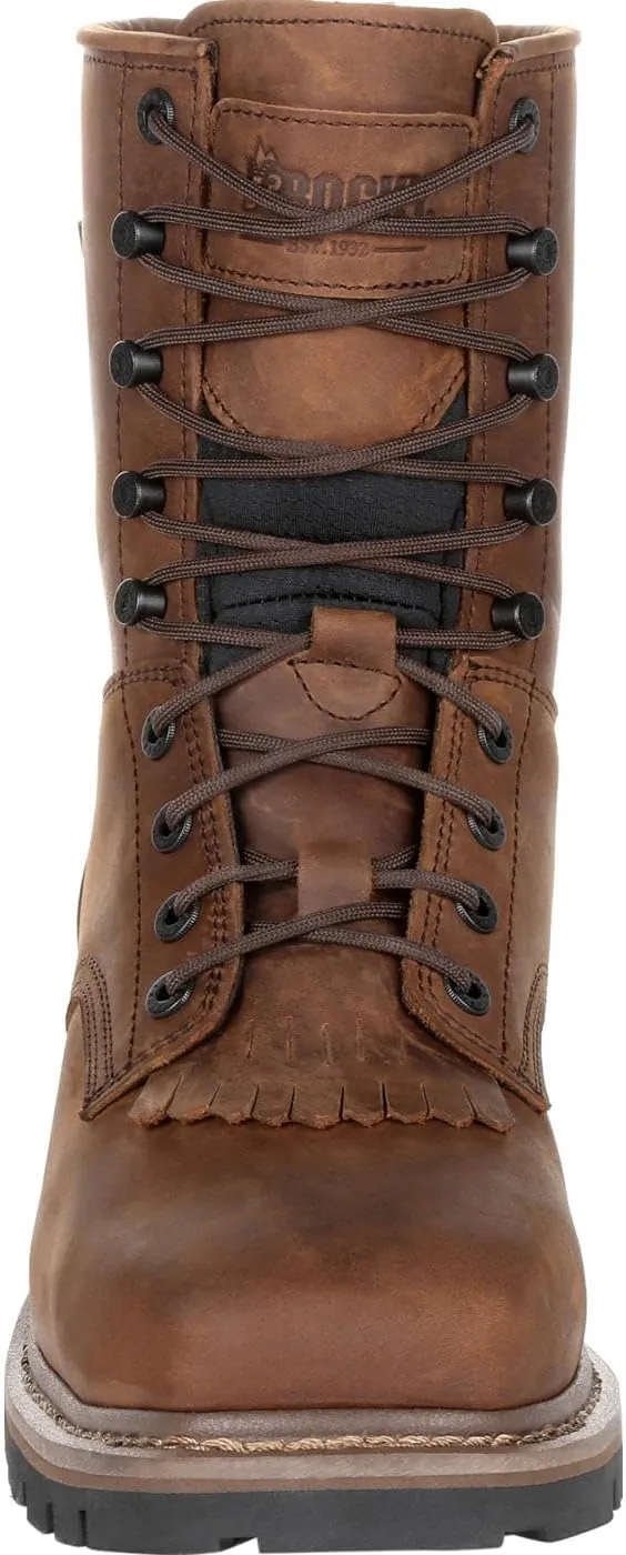 ROCKY Square Toe Logger Waterproof Work Boot