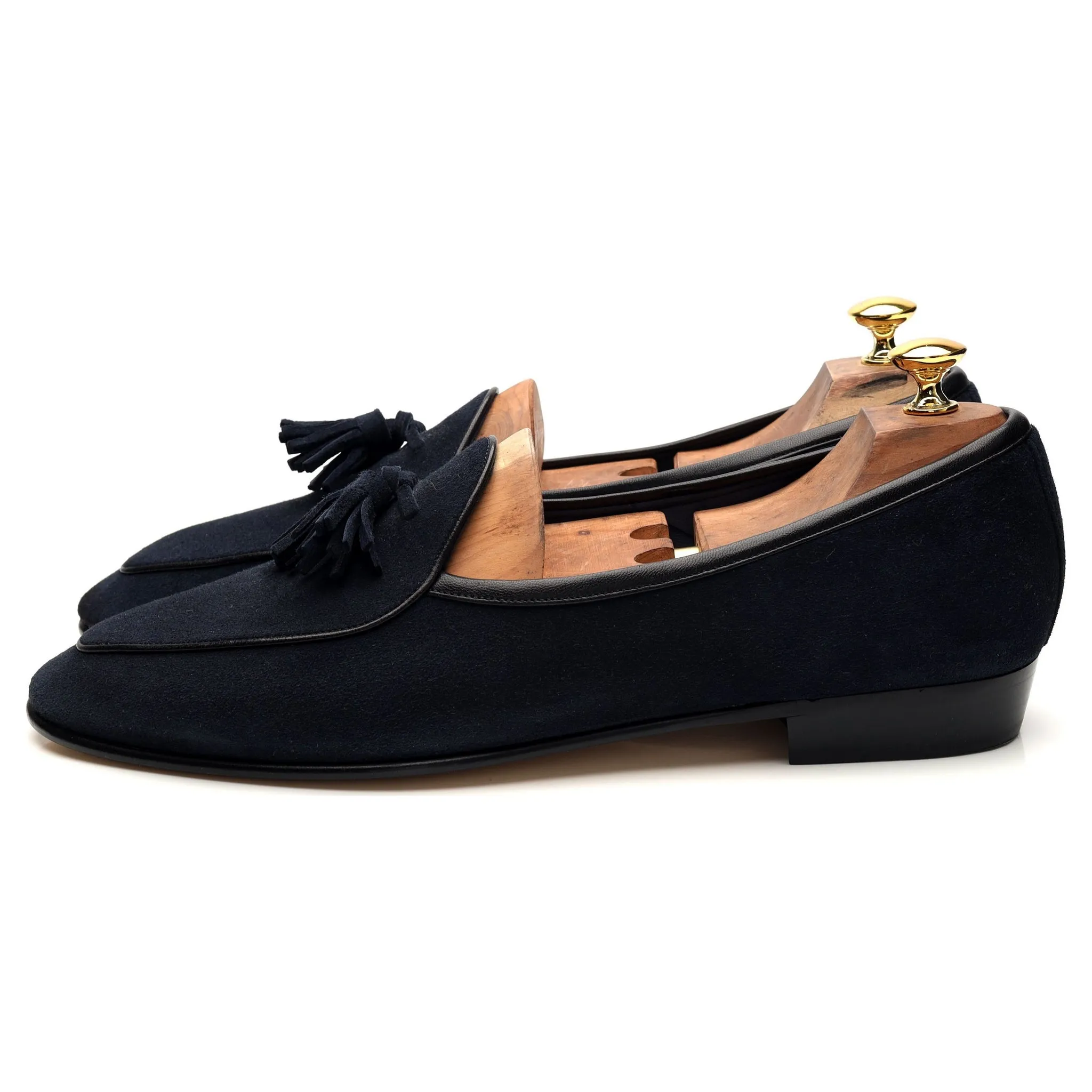 'Sagan Classic' Navy Blue Suede Tassel Loafer UK 11 / UK 11.5