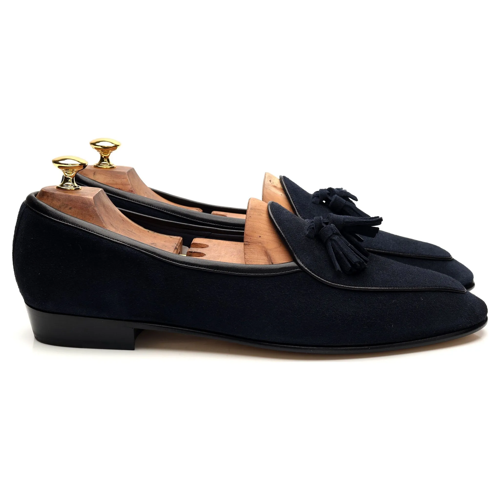 'Sagan Classic' Navy Blue Suede Tassel Loafer UK 11 / UK 11.5