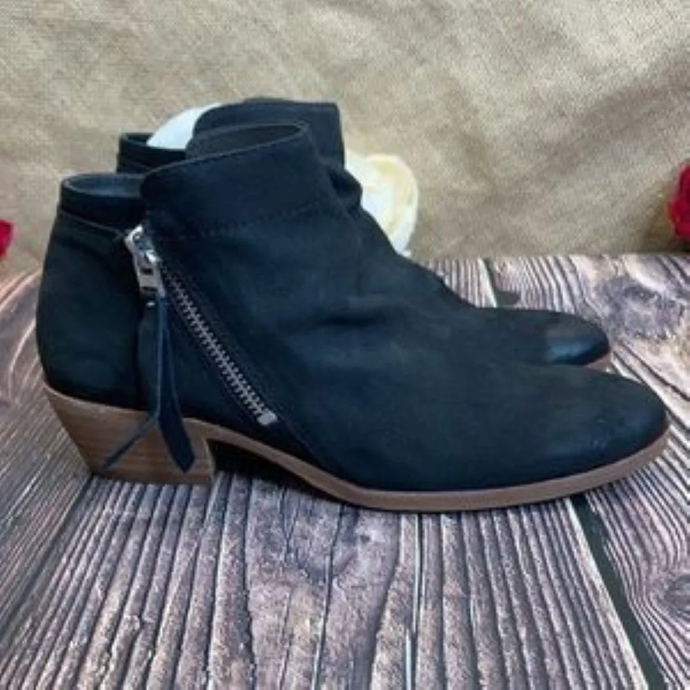 Sam Edelman Black Leather Packer Ankle Booties 5
