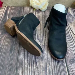 Sam Edelman Black Leather Packer Ankle Booties 5