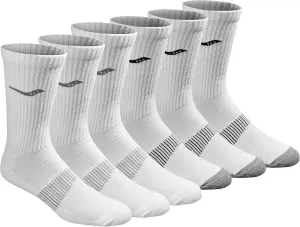 Saucony Men's RunDry Mesh Ventilating Comfort Fit Performance Crew Socks, Available in L-XL (3, 6, 12 Pairs)