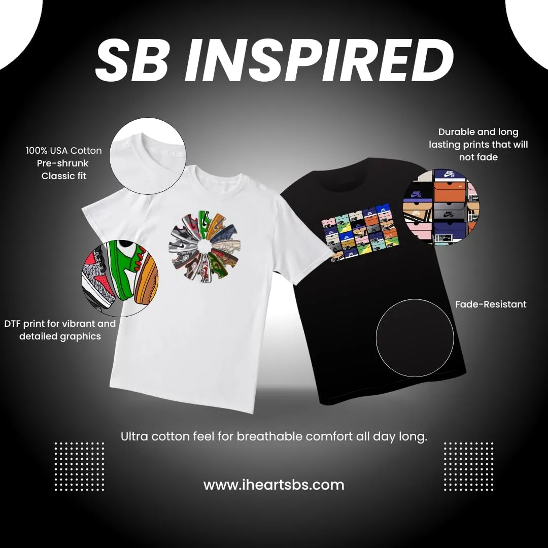 SB Dunk Men's Graphic T-Shirt – 100% Cotton Graphic Tees Men, Comfortable Streetwear Tee – Short Sleeve Crewneck T-Shirt