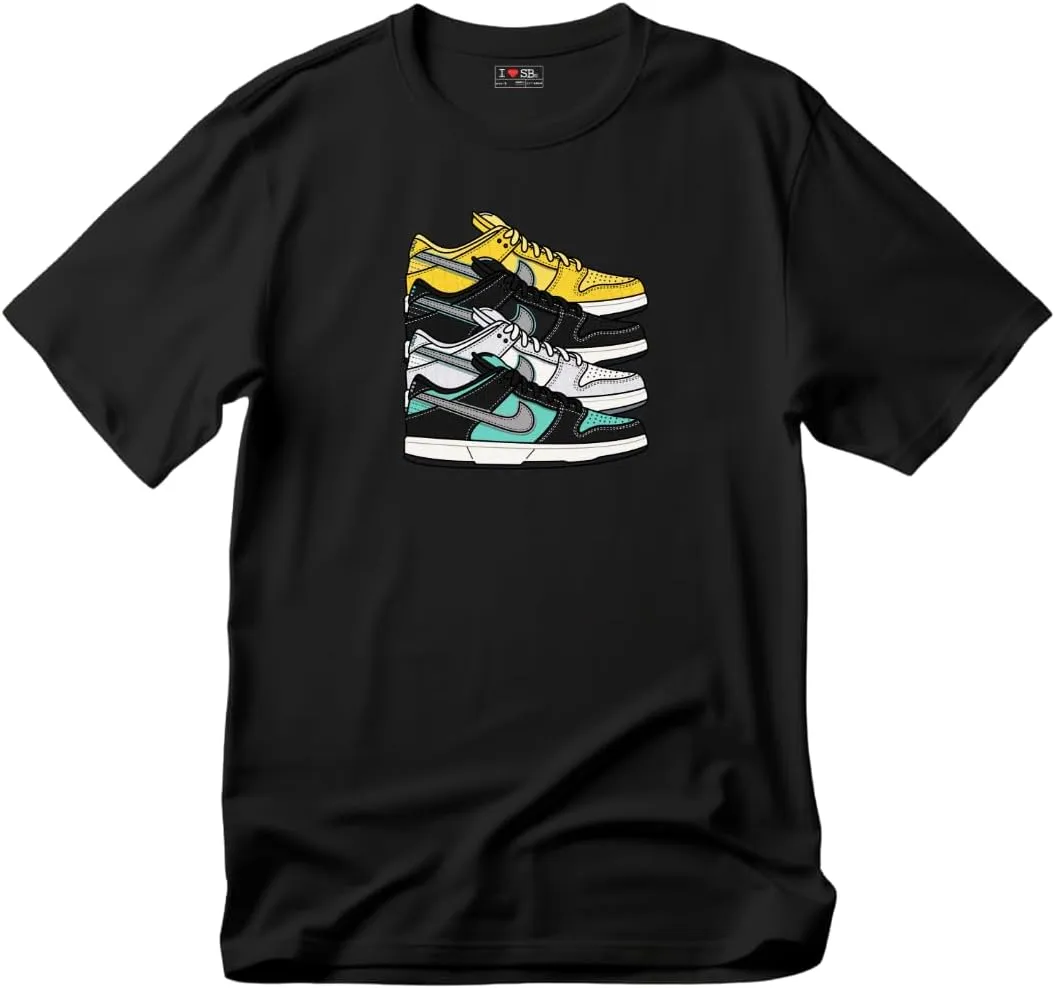 SB Dunk Men's Graphic T-Shirt – 100% Cotton Graphic Tees Men, Comfortable Streetwear Tee – Short Sleeve Crewneck T-Shirt