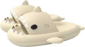 Shark Slides for Men and Women, Cloud Fun Animal Slipper for Adult, Cozy Non-Slip Shark Sandals for Bathroom, Outdoor