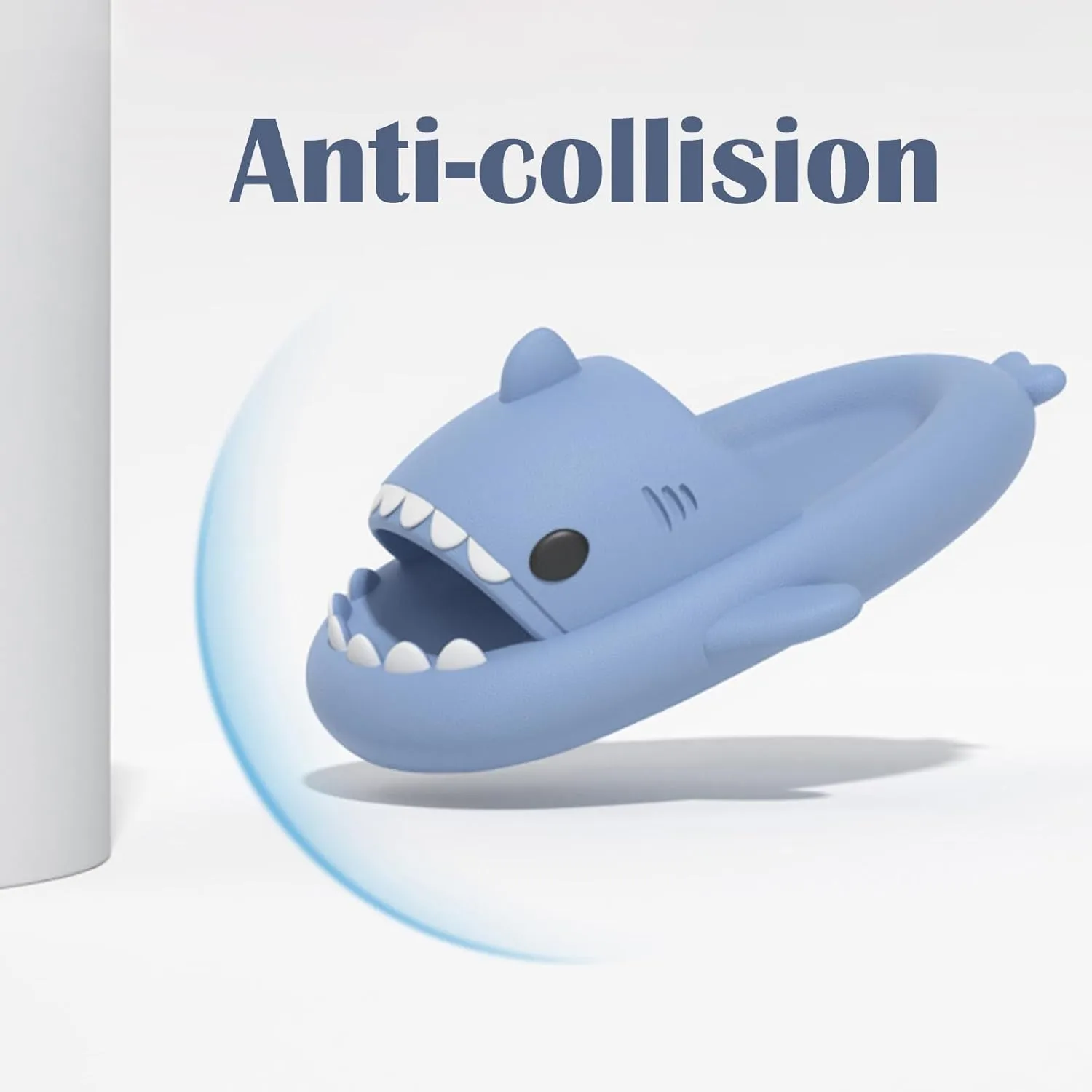 Shark Slides for Men and Women, Cloud Fun Animal Slipper for Adult, Cozy Non-Slip Shark Sandals for Bathroom, Outdoor