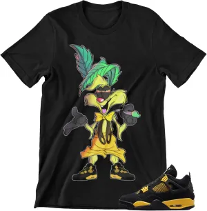 Shirt to Match Jordan 4 Thunder Men's Graphic Tees, Urban Streetwear Clothing