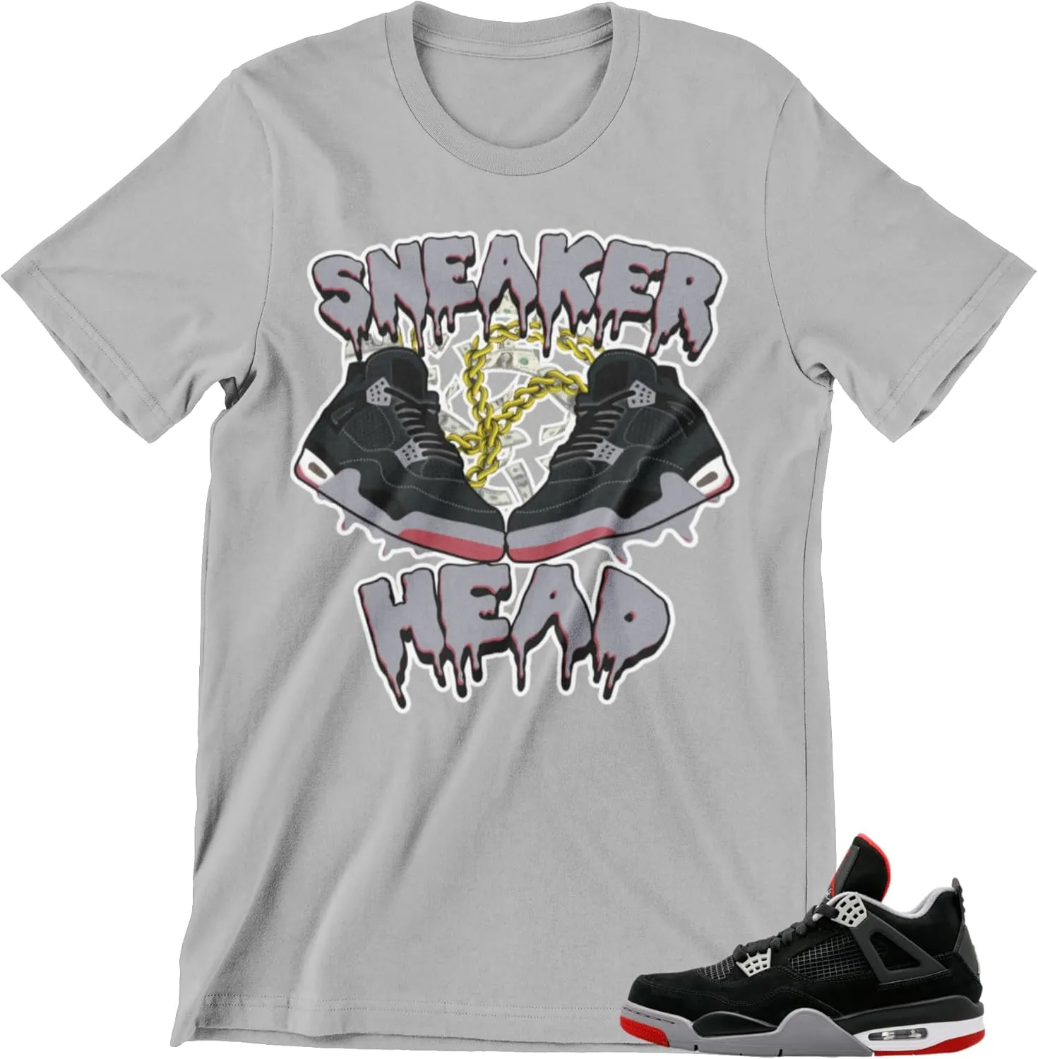 Shirt to Match Jordans Sneaker Head J4 Men's Tee, Streetwear Tshirts