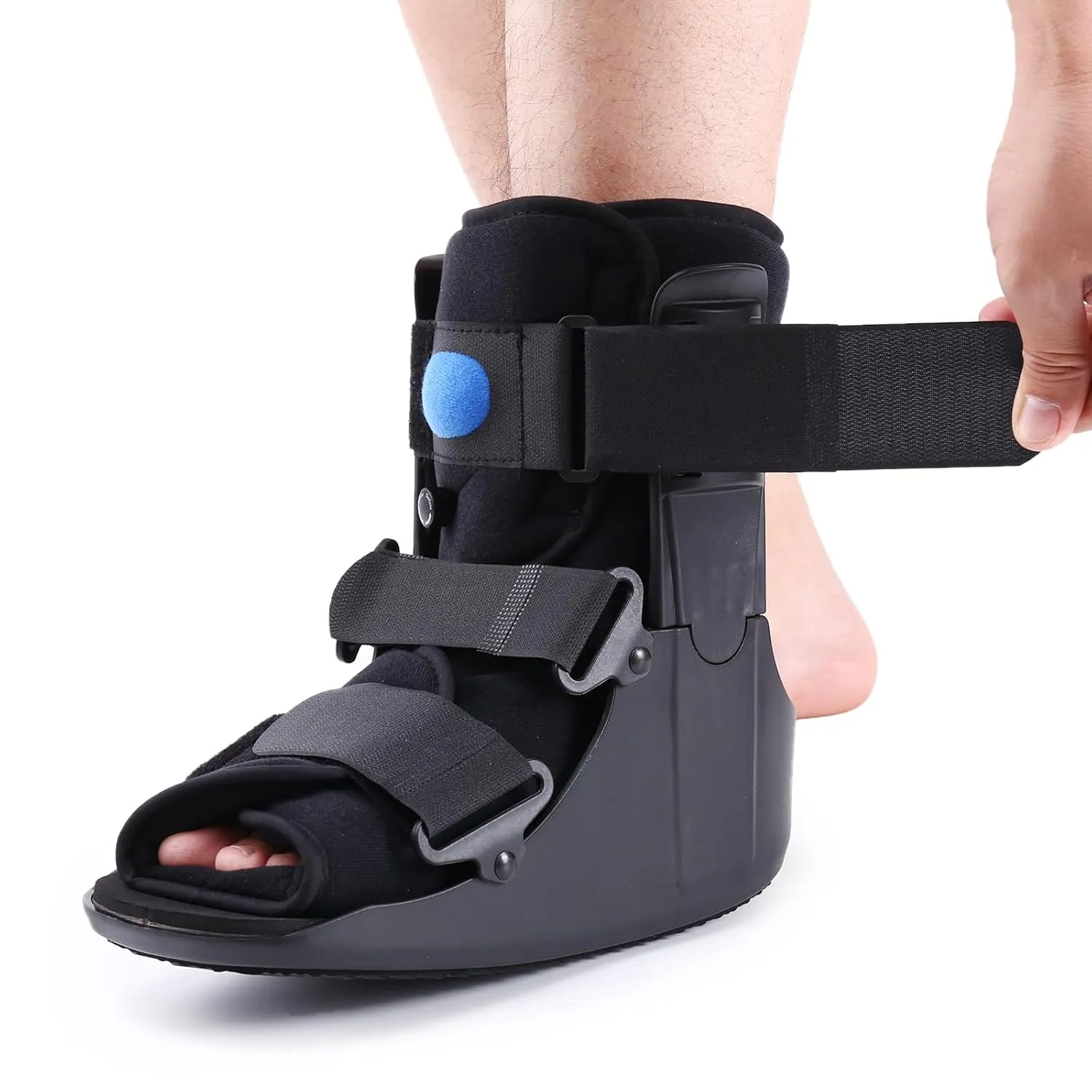 Short Air Walker Cam Fracture Boot Inflatable Walking Boot for Ankle or Foot Fracture, Sprained Ankle, Injury Protection and Stabilization Fracture Boot Fits Left or Right Foot (Medium)