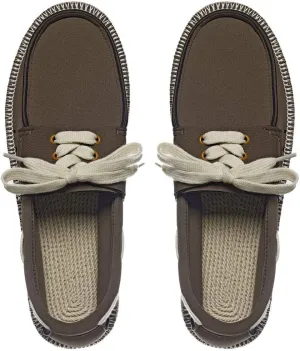 Showaflops Mens' Classic Boat Shoe Style Neoprene Loafer, Olive 9/10