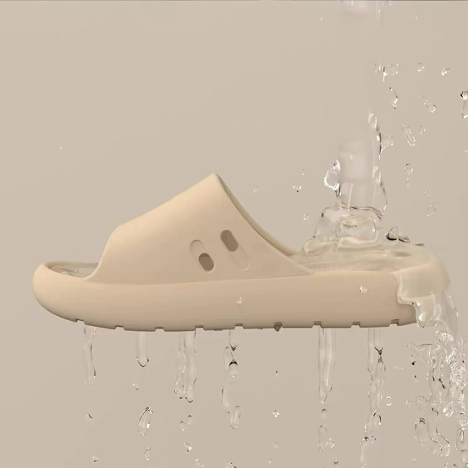 Shower Sandals Women Non Slip Men Massage Slide Sandals Soft Cushioned Anti-Slip Pool Slides Comfor Quick Drying Drain Holes Bathroom Slides Slippers