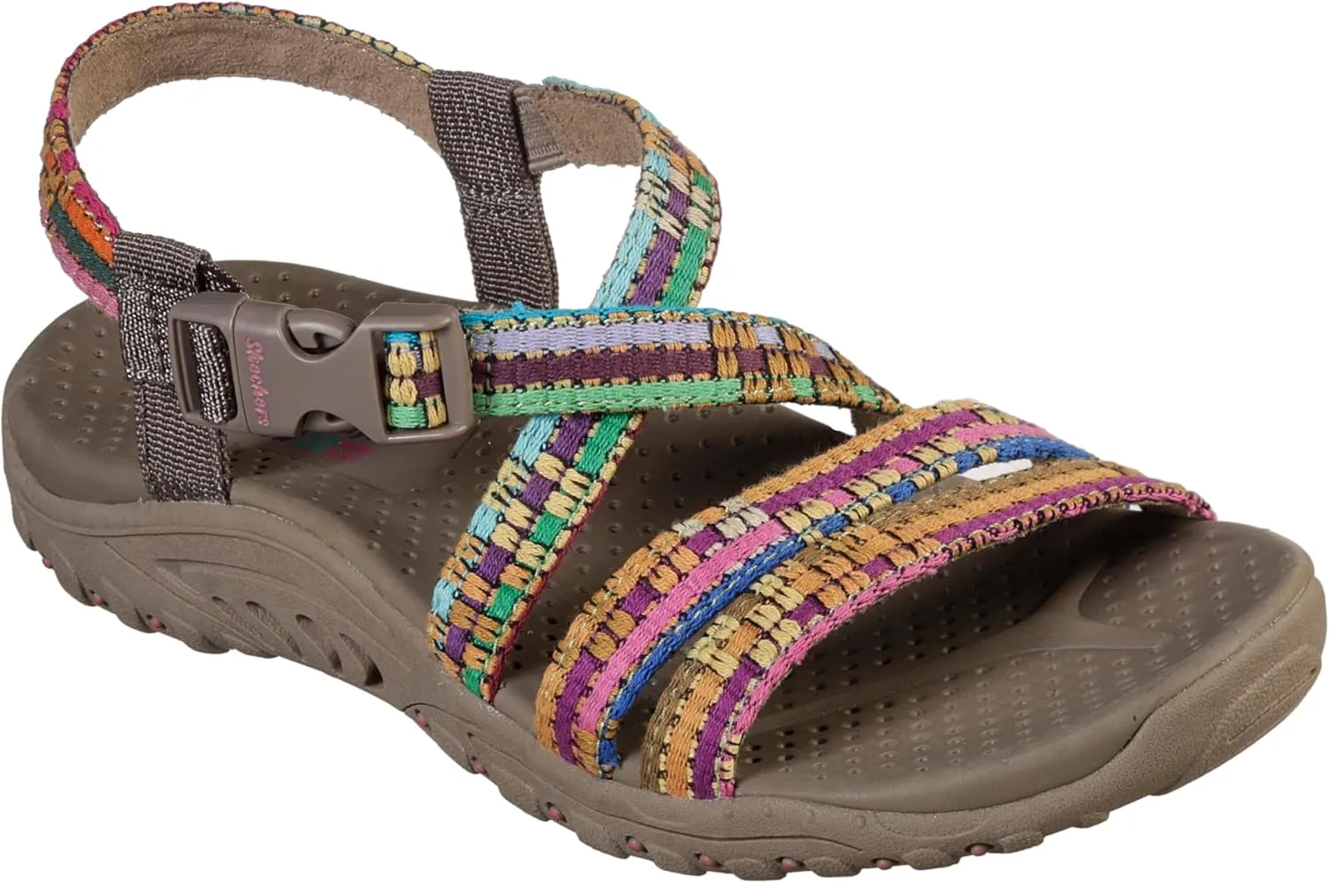 Skechers Women's Reggae-Sew Me-Boho Woven Strappy Slingback Sandal