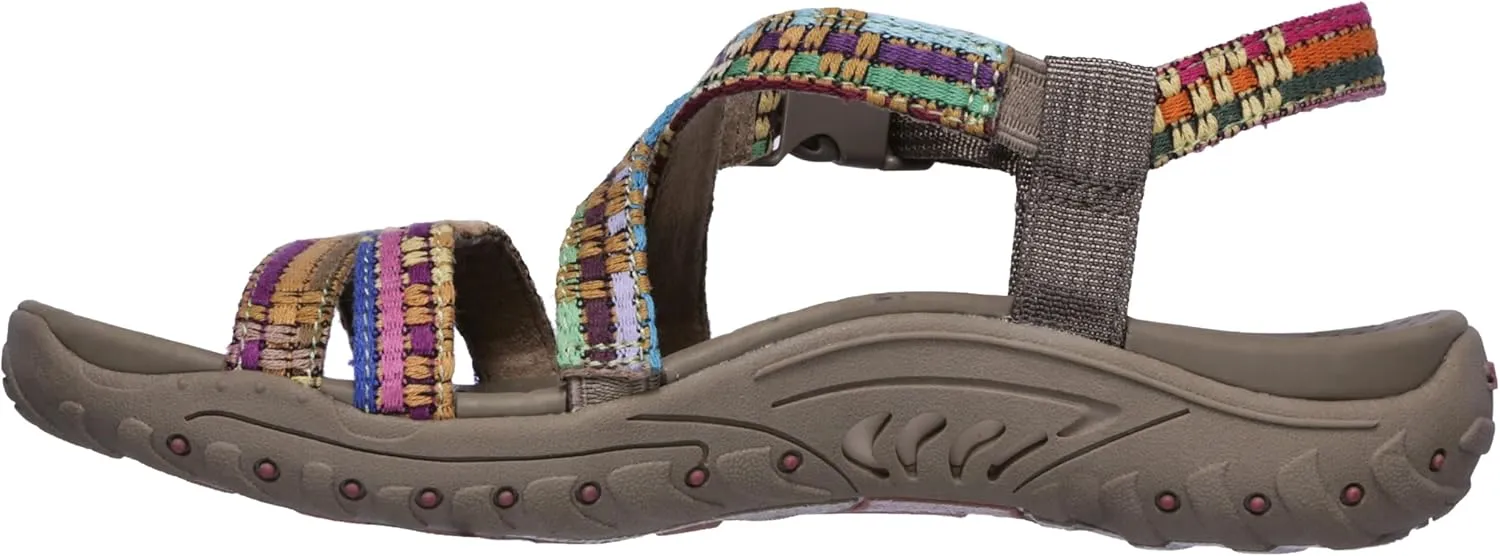 Skechers Women's Reggae-Sew Me-Boho Woven Strappy Slingback Sandal