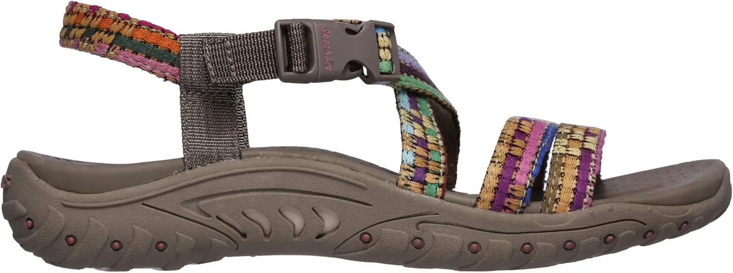 Skechers Women's Reggae-Sew Me-Boho Woven Strappy Slingback Sandal