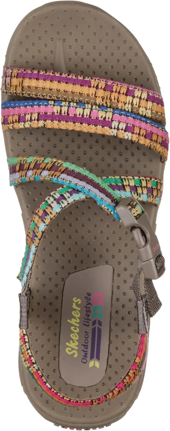 Skechers Women's Reggae-Sew Me-Boho Woven Strappy Slingback Sandal