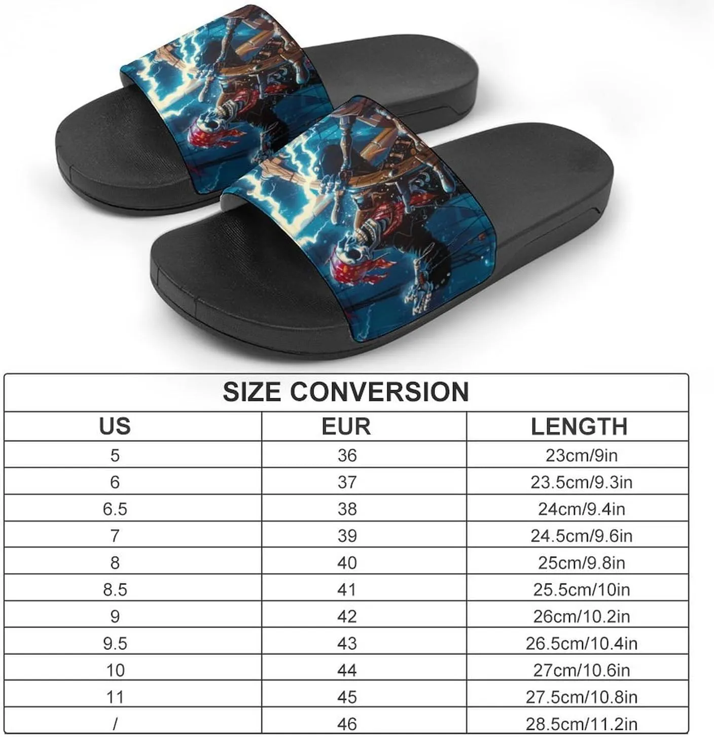 Skeleton Pirate Ocean Storm Funny Slippers Slides Sandals Shower Home House Shoes Non Slip Soft Sole Shoe For Men Women Bathroom