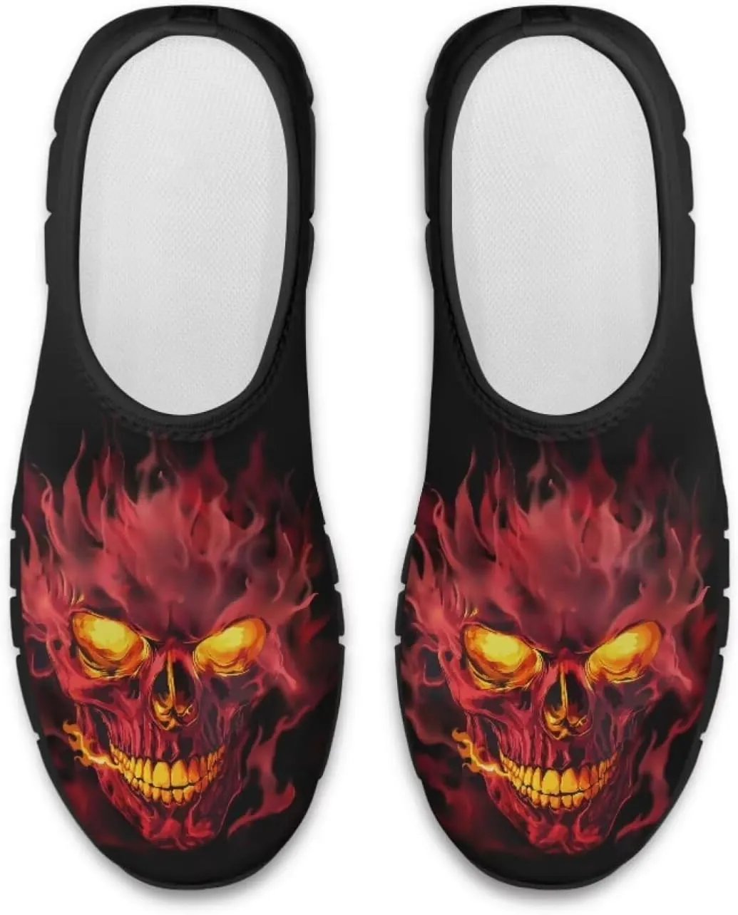 Skull Walking Shoes Casual Tennis Flat Work Loafer Wide Toe Driving Shoe Hiking Sneaker for Women