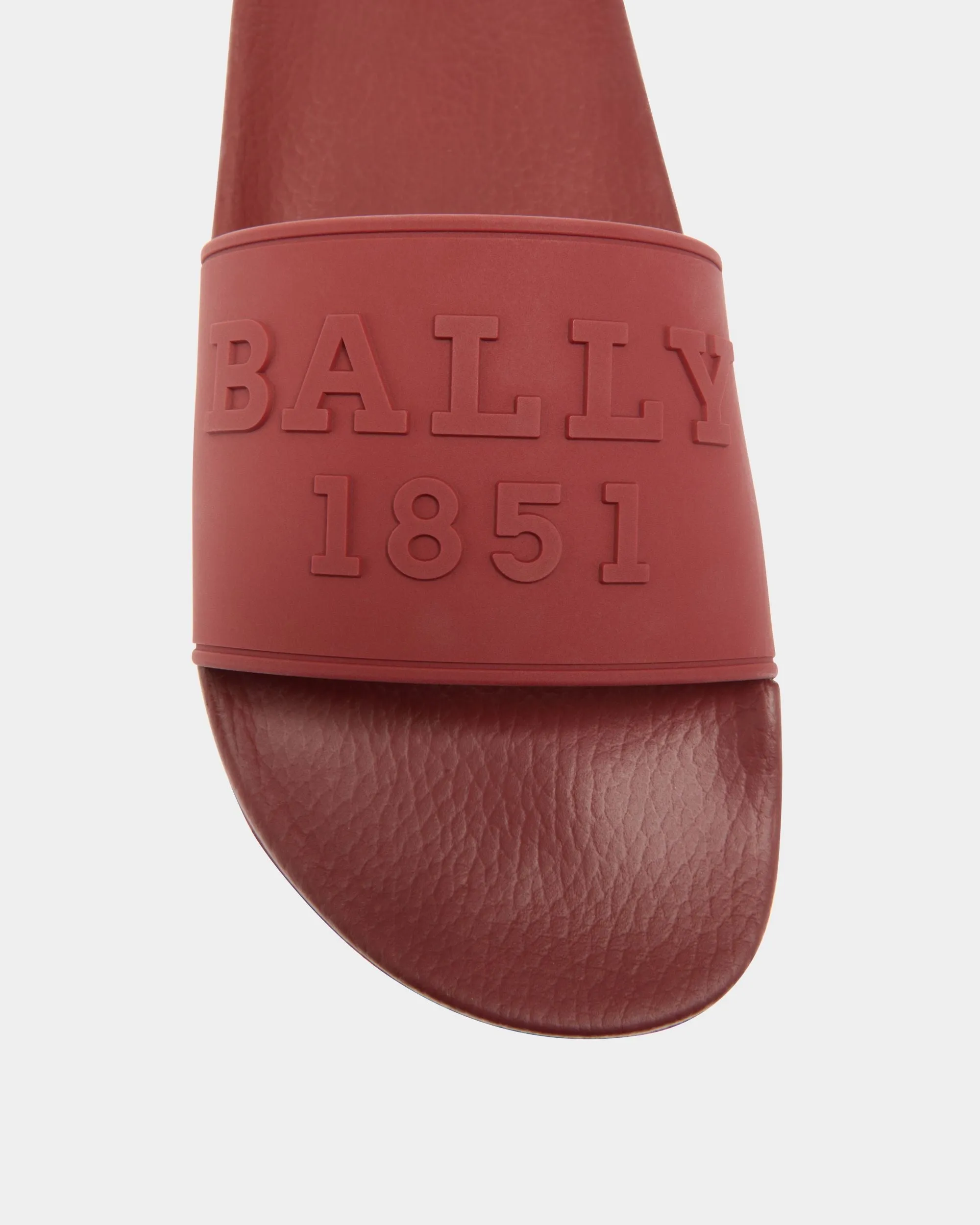 Slider Sandals In Red Rubber