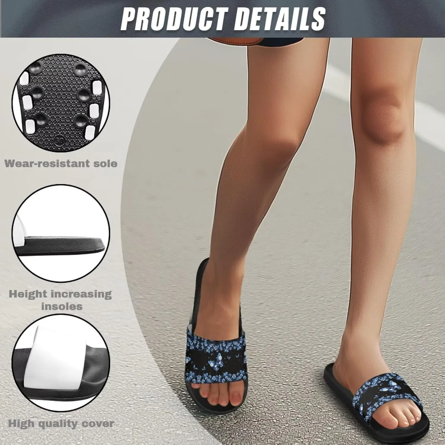 Slides Sandals Pillow House Flat Shoes Womens Shower Slippers Bathroom Anti Slip EVA Indoor Sandal Lightweight Summer Beach Slipper