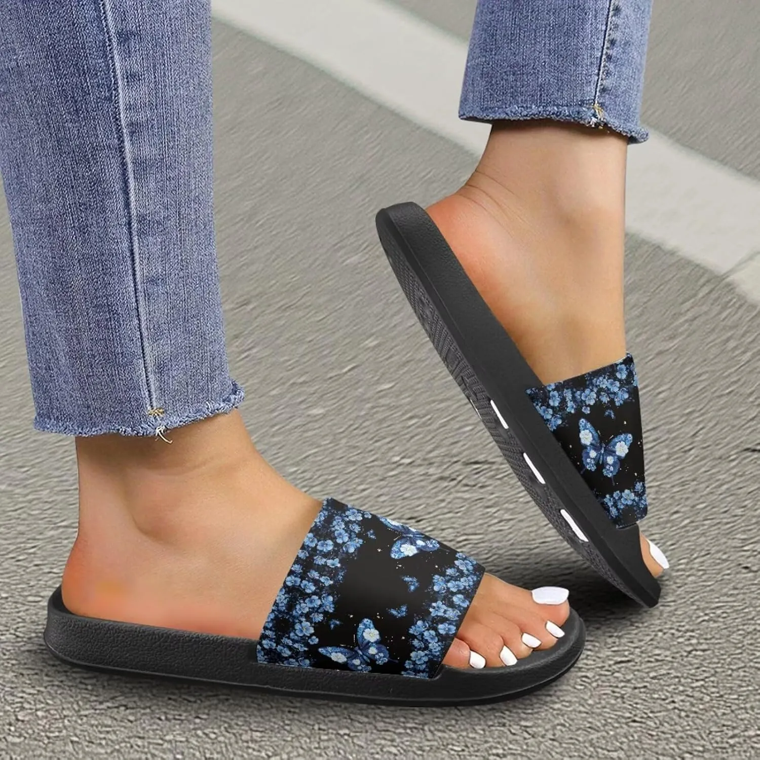 Slides Sandals Pillow House Flat Shoes Womens Shower Slippers Bathroom Anti Slip EVA Indoor Sandal Lightweight Summer Beach Slipper