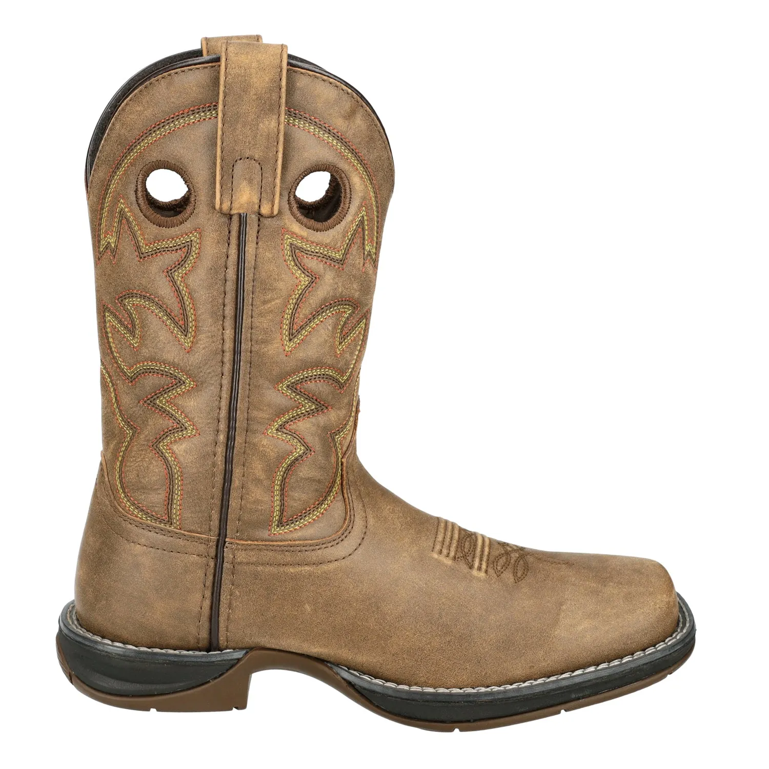Smoky Mountain Boots Womens Prairie Brown Distress Leather Cowboy Boots