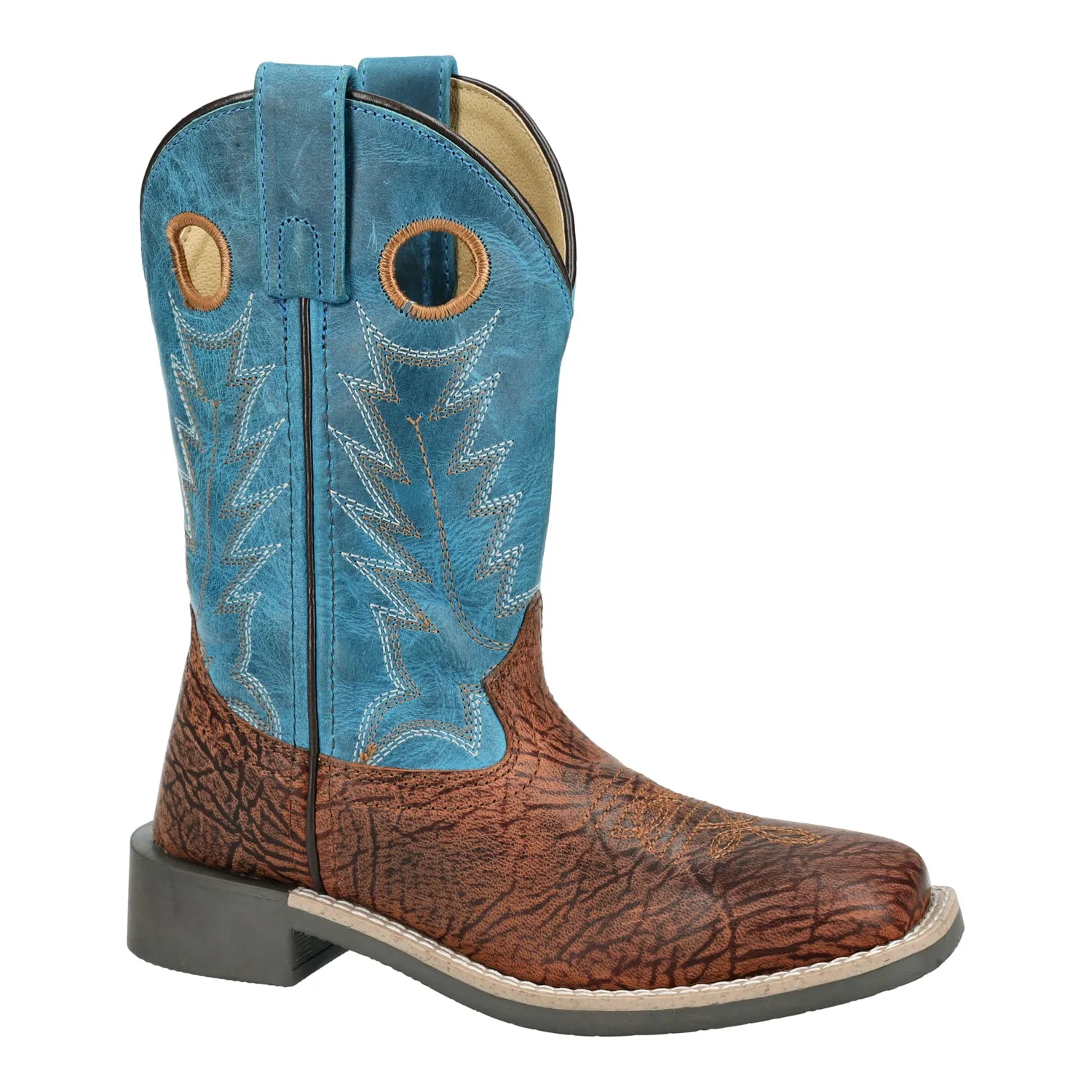 Smoky Mountain Boots Youth Unisex Frontier Brown/Blue Leather Cowboy Boots