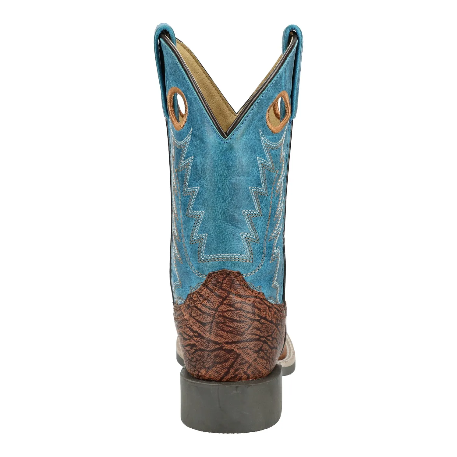 Smoky Mountain Boots Youth Unisex Frontier Brown/Blue Leather Cowboy Boots