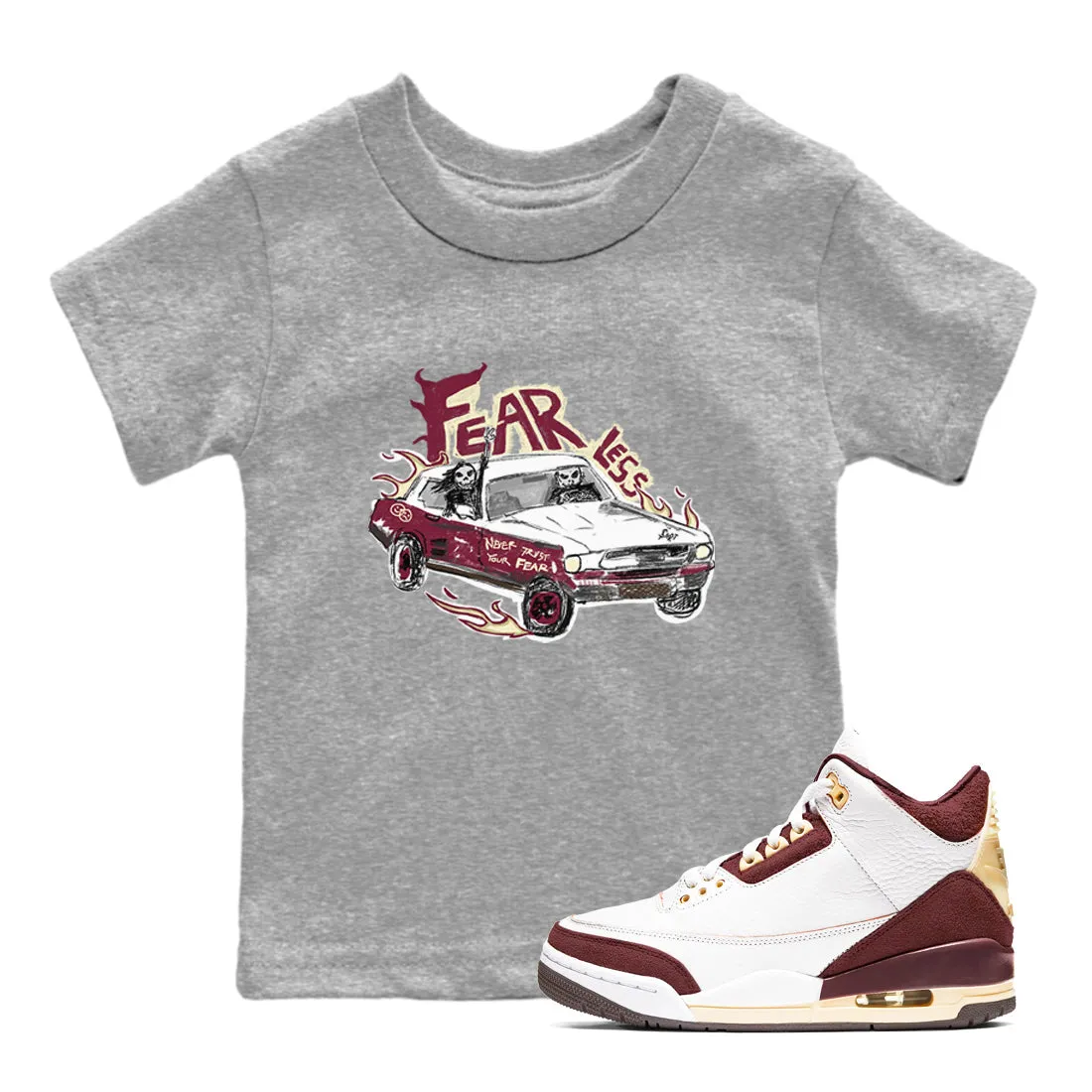 Sneaker Car x - Ma Jordan International delivery A Fearless Air Excellent reviews SNRT 3 Tees Burgundy Kids Crush Maniere