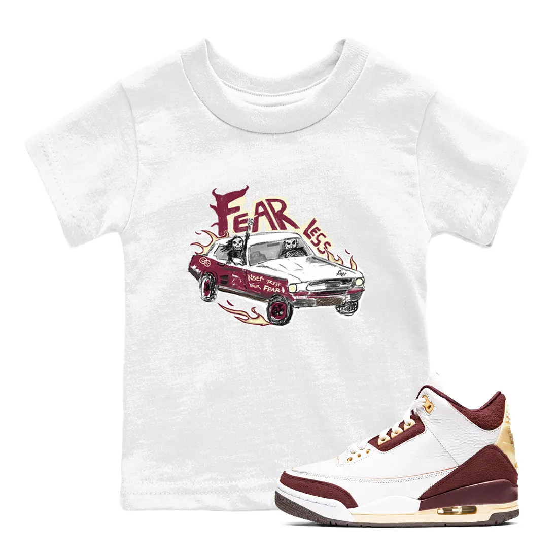Sneaker Car x - Ma Jordan International delivery A Fearless Air Excellent reviews SNRT 3 Tees Burgundy Kids Crush Maniere