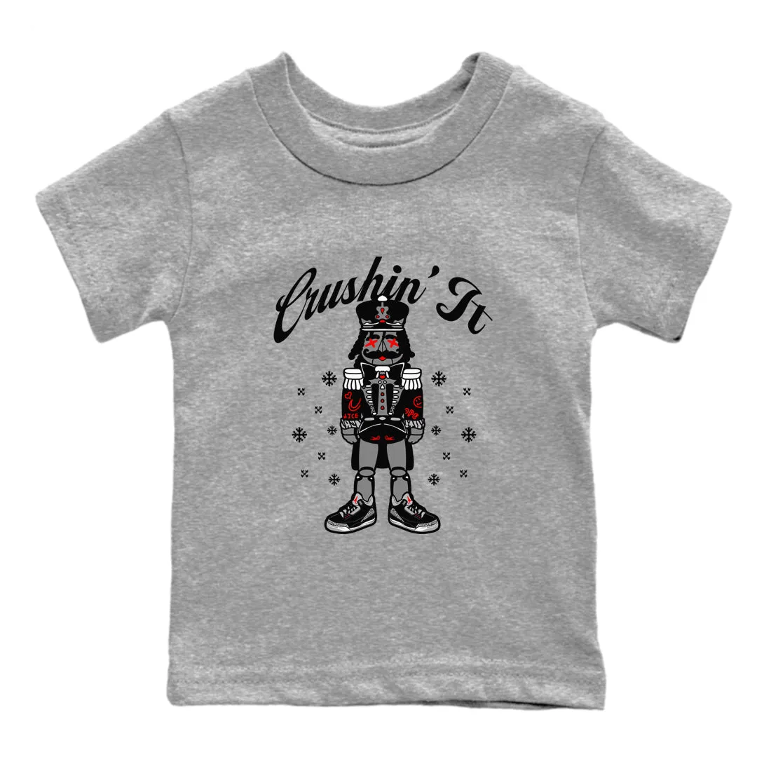 Sneaker Impressive variety SNRT Cement It Jordan Tees 3 Air Crushin' Black - Connected Kids