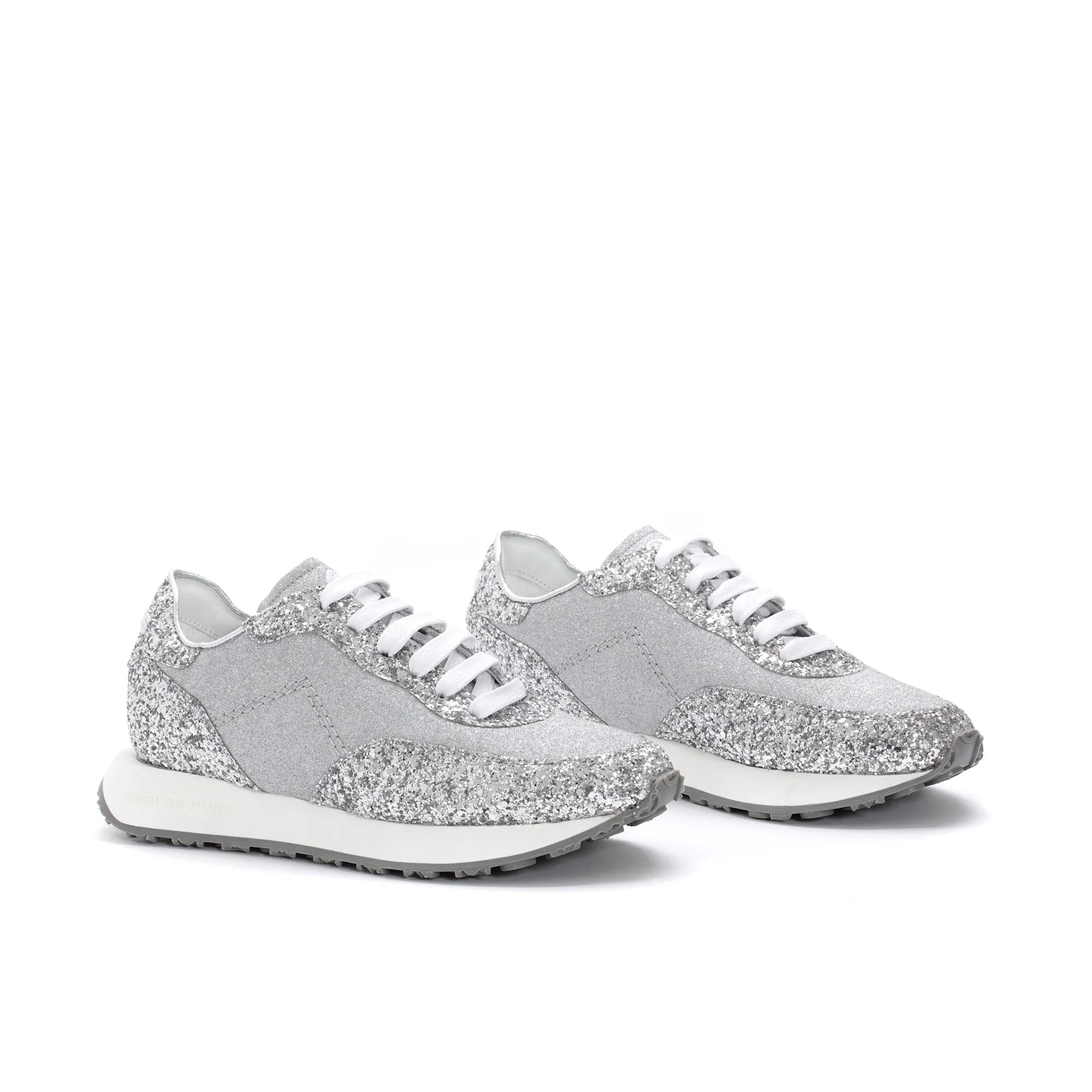 SNEAKER RUNNER GLITER PLATA
